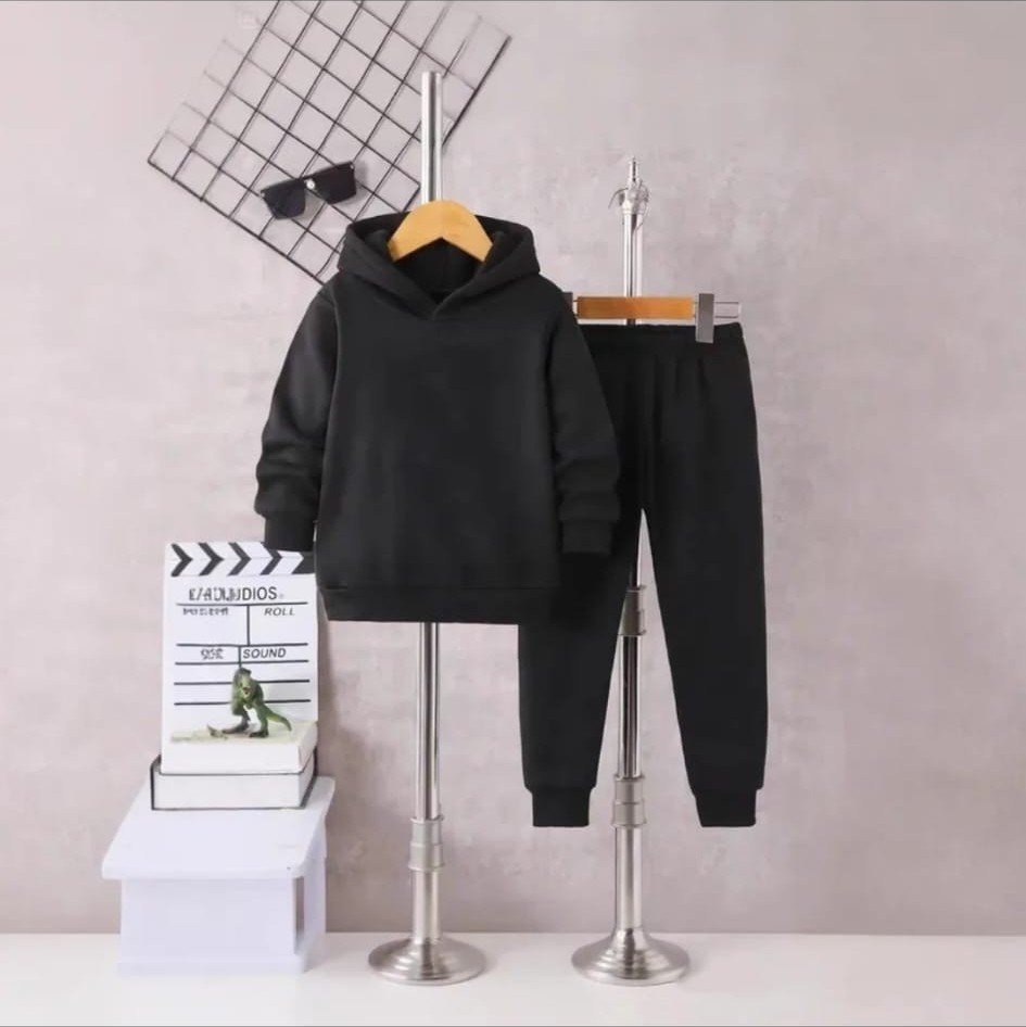 Conjunto Hoodie Negro para Niños
