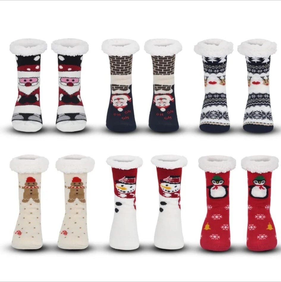 Calcetines Navideños Afelpados