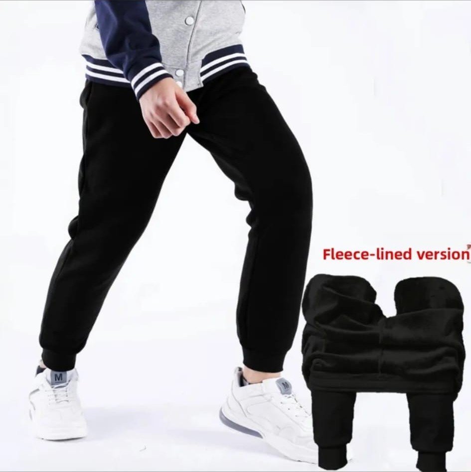 Jogger Forrado Negro para Niños