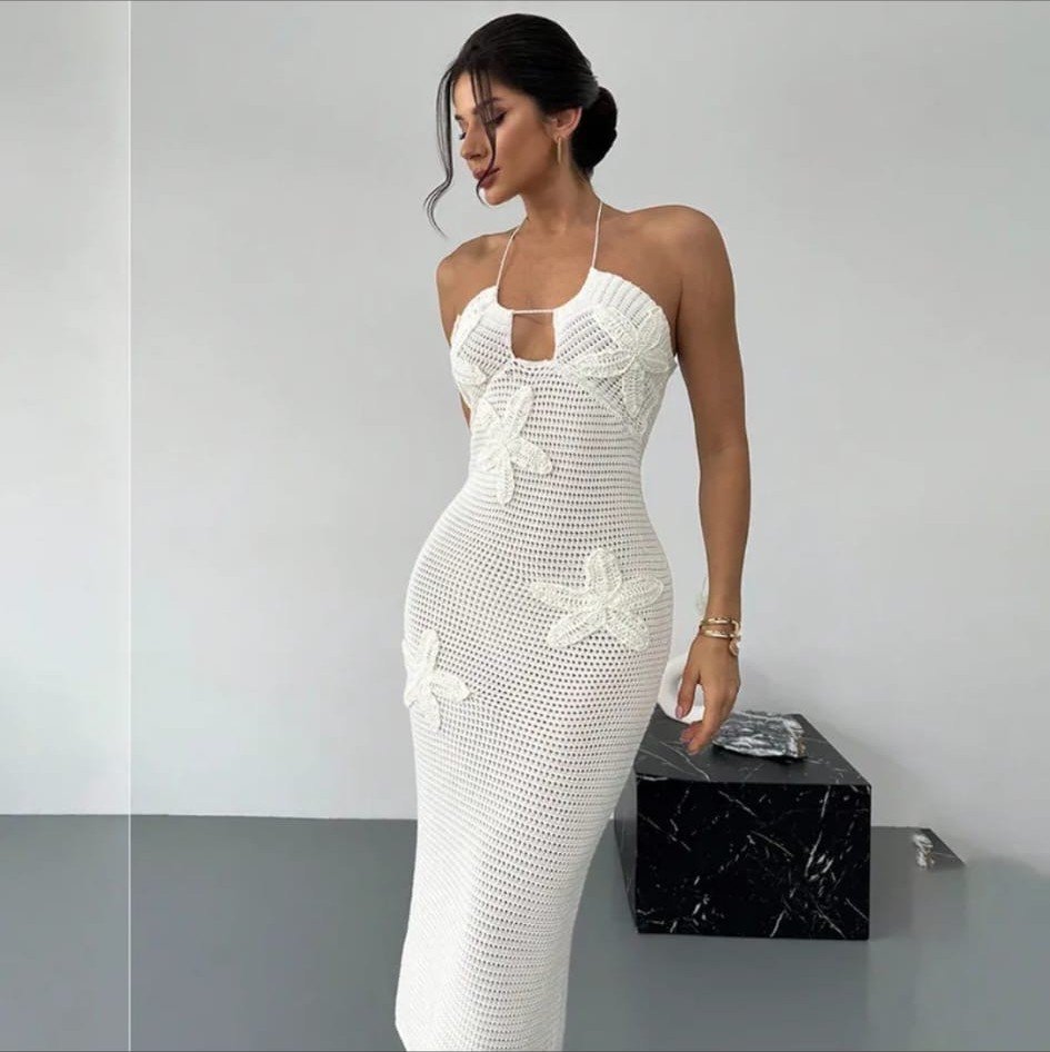 Vestido Largo Calado