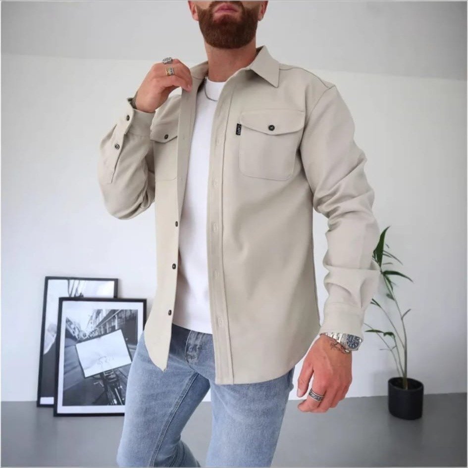 Camisa Shacket Beige