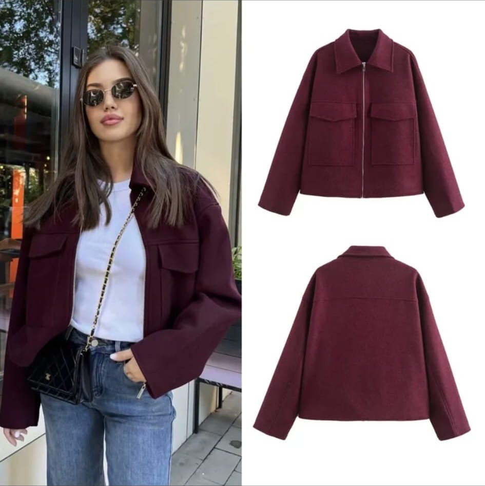 Chaqueta de Paño Vino
