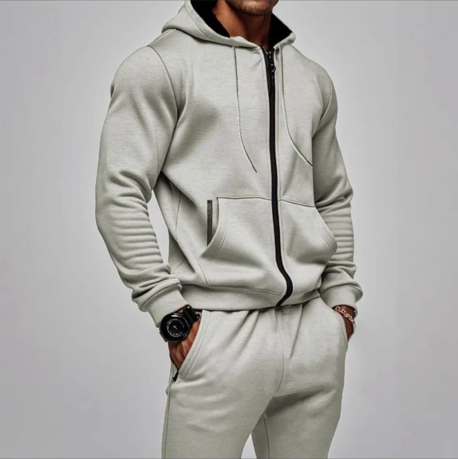Conjunto de Chaqueta con Capucha y Pantalón