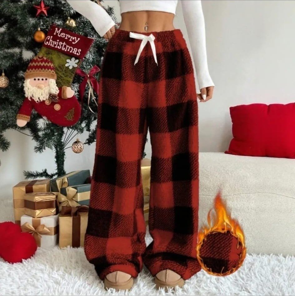 Pantalón de Cuadros Afelpado