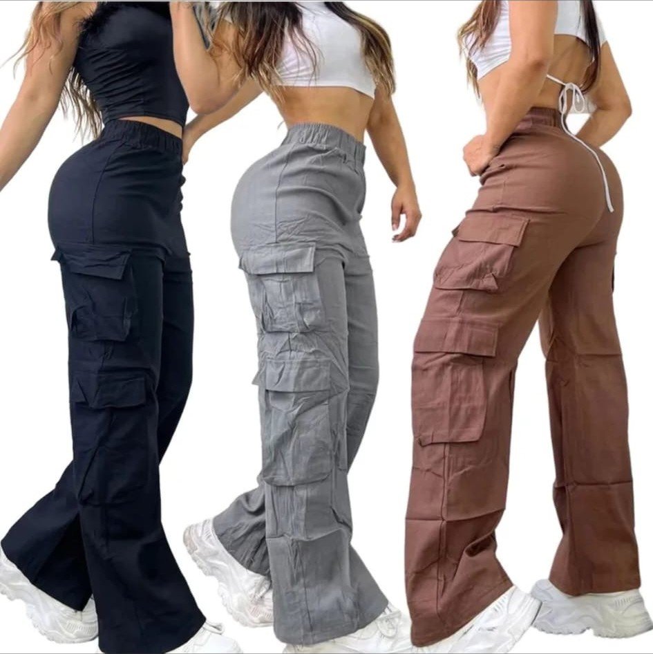Pantalón Cargo de Tiro Alto