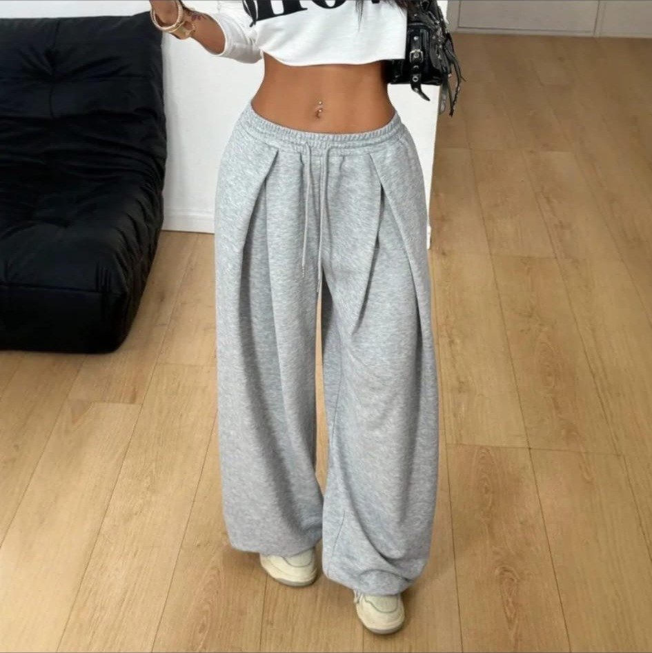 Jogger Plisado Gris