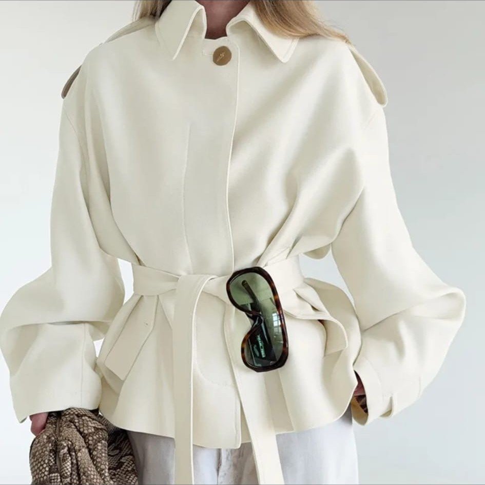 Chaqueta de Paño con Cinturón
