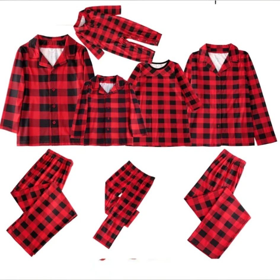 Pijama Familiar de Cuadros Búfalo