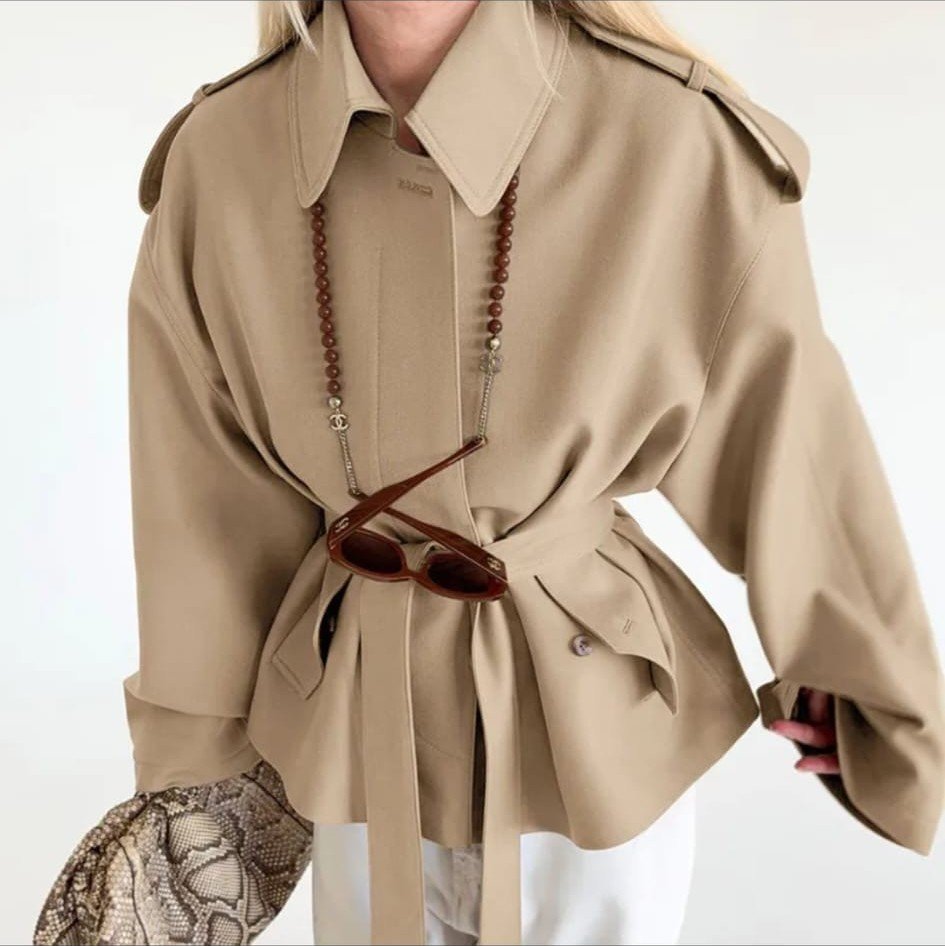Gabardina Holgada con Cinturón