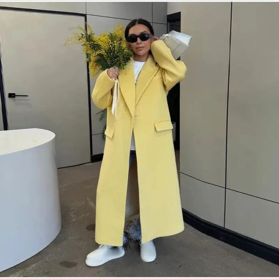 Abrigo Largo Amarillo