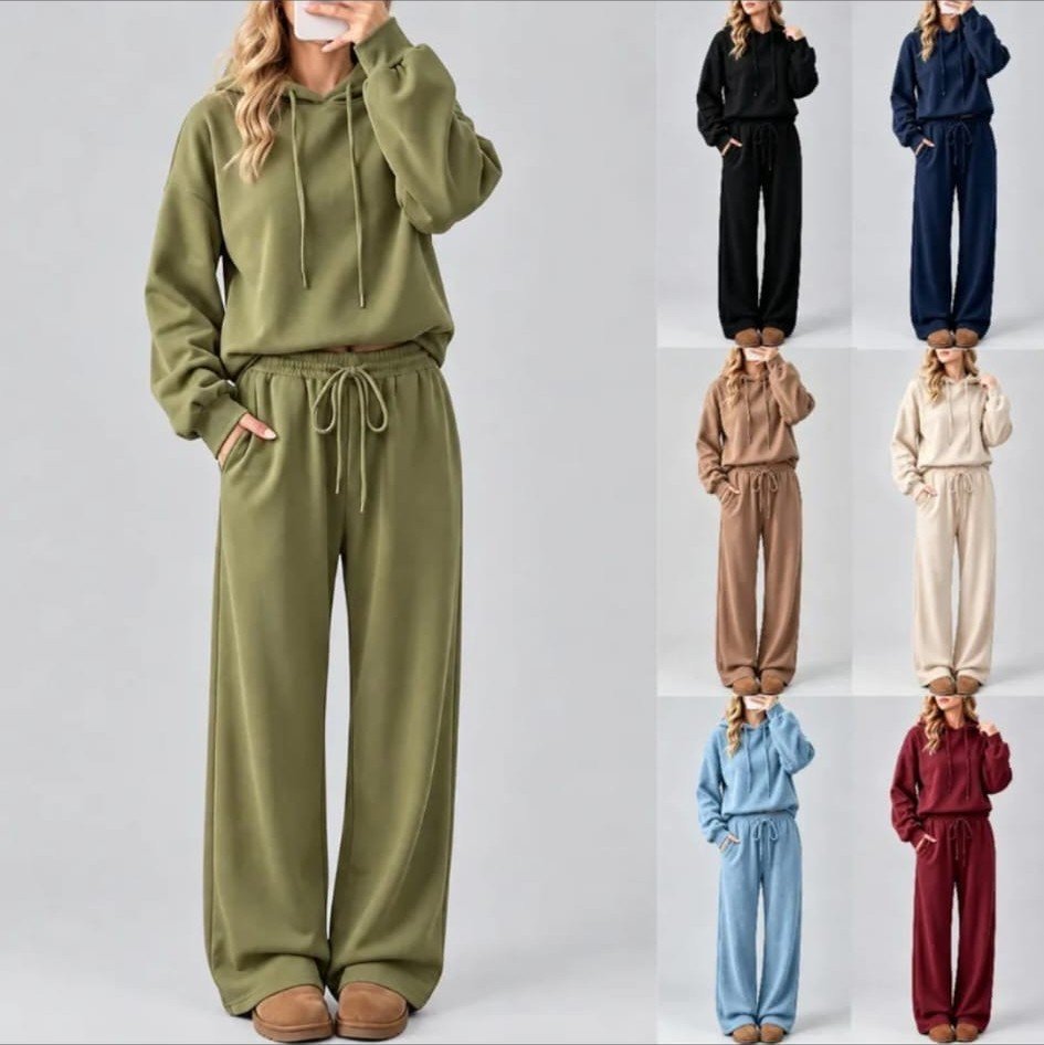 Conjunto Hoodie y Pantalón Ancho
