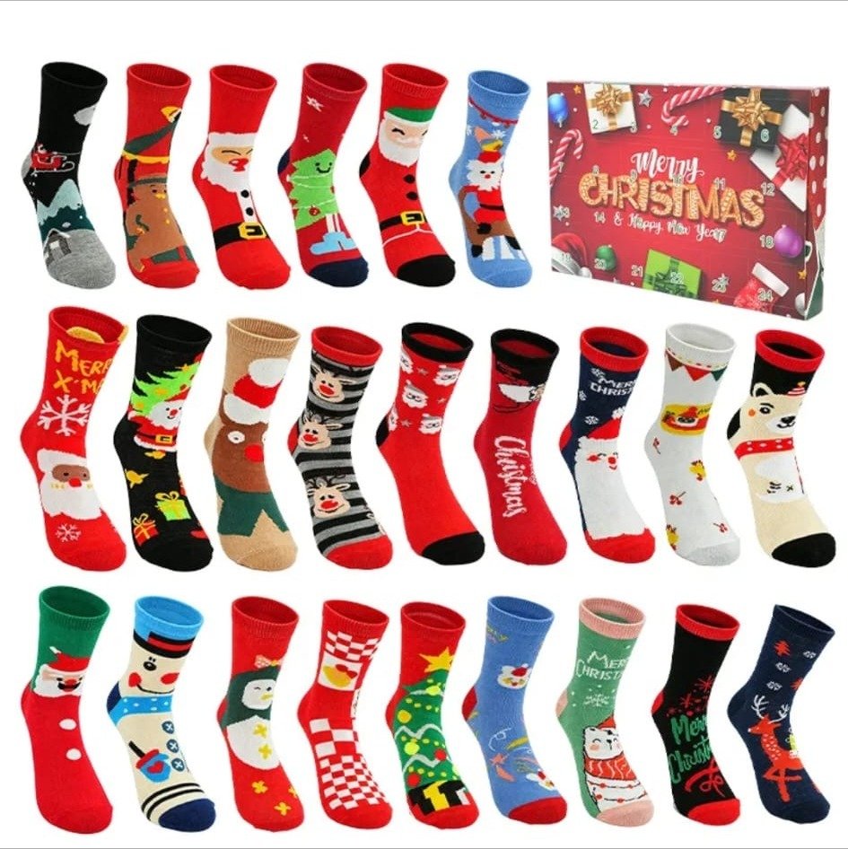 Calendario de Adviento de Calcetines Navideños