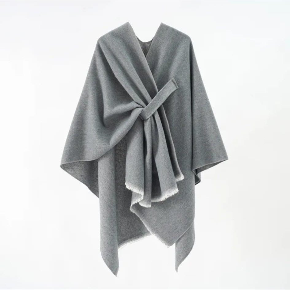 Poncho Bufanda Gris