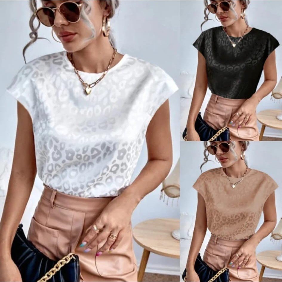 Top Jacquard Leopardo