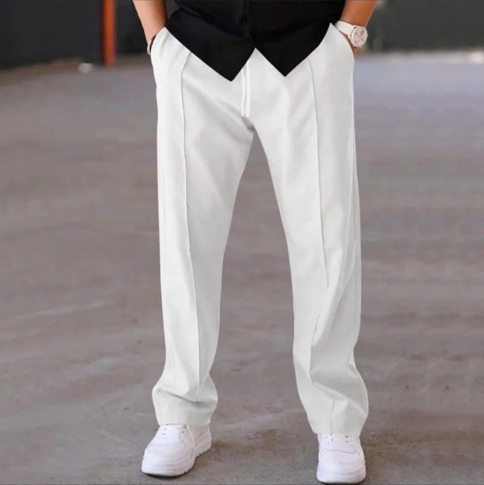 Pantalón Recto con Pliegue