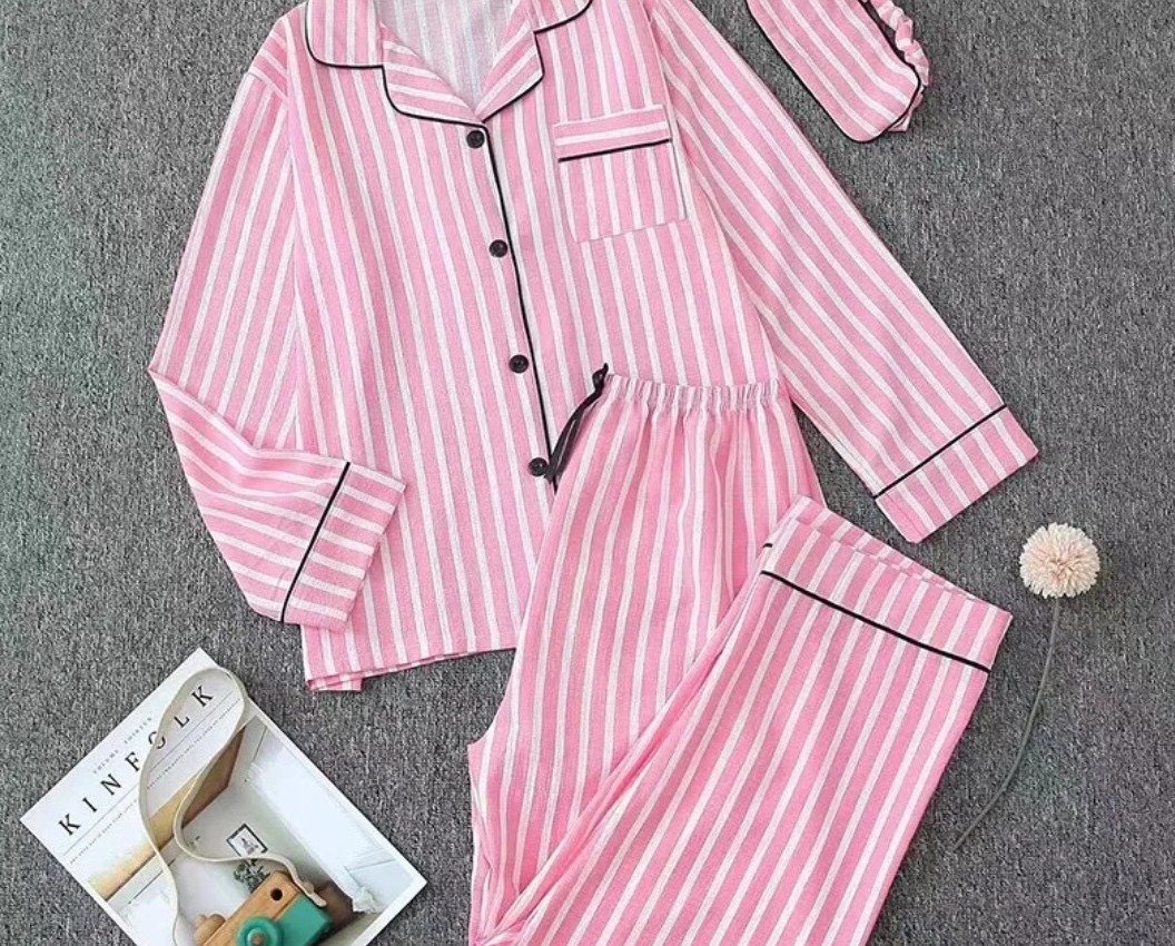 Pijama a Rayas Rosa