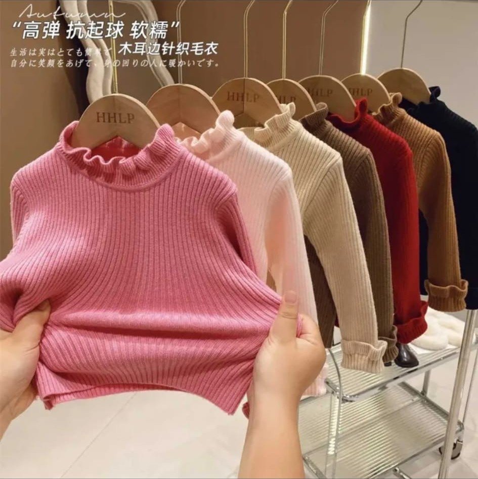 Suéter Cuello Volante para Niña