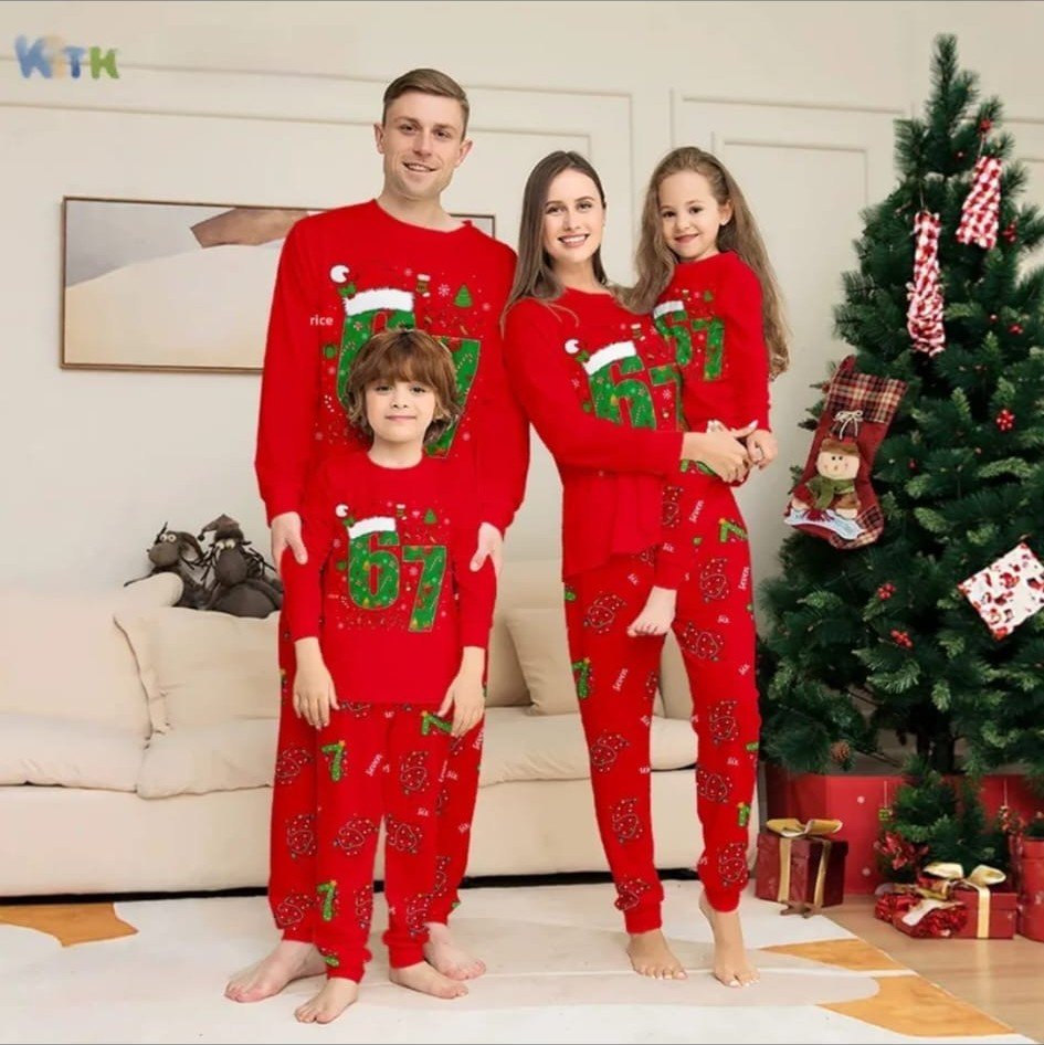 Pijama Navideña Familiar Roja