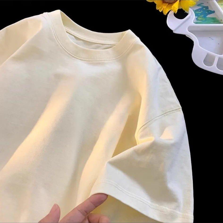 Camiseta Básica Oversize de Algodón